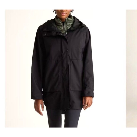 Quince Rain Jacket Women’s Weatherproof Oversized Mid-Length Black M - Picture 14 of 16